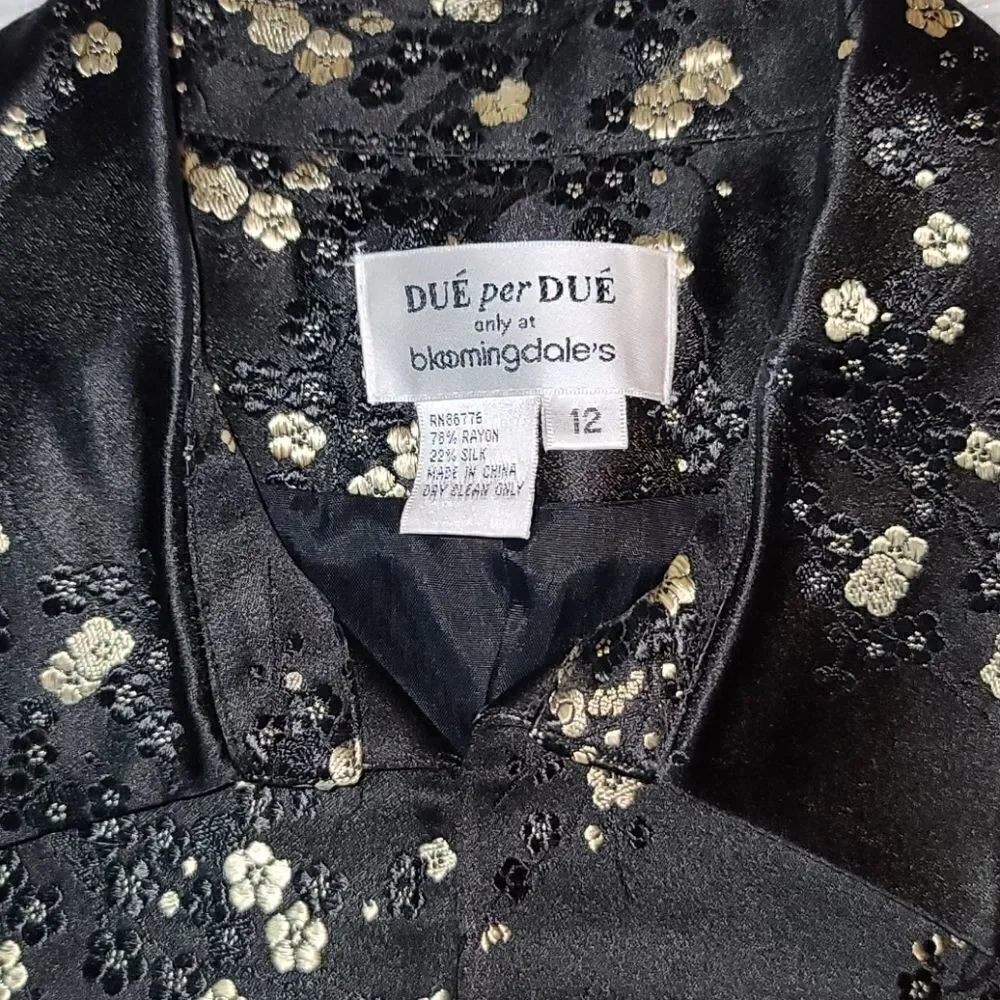 VINTAGE Due per Due Suit Silk Blend 12/14